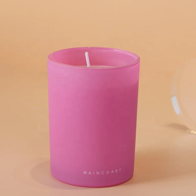 RAINCOAST Low MOQ Tinted Glass Jar Candles Luxury 240g Soy Wax Candle