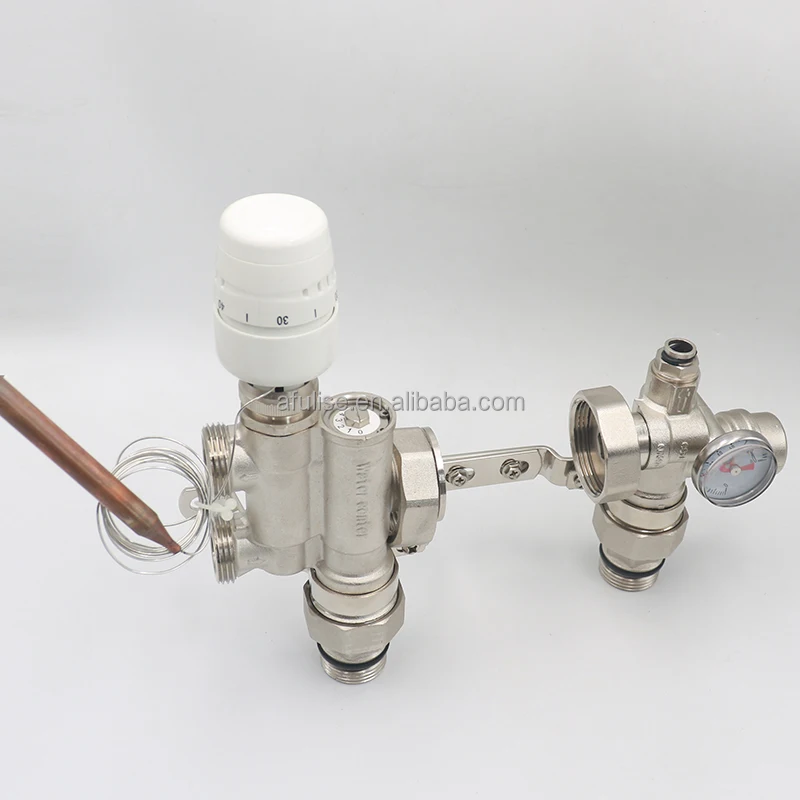 Open-mounted automatic temperature control Angle valve (set)
