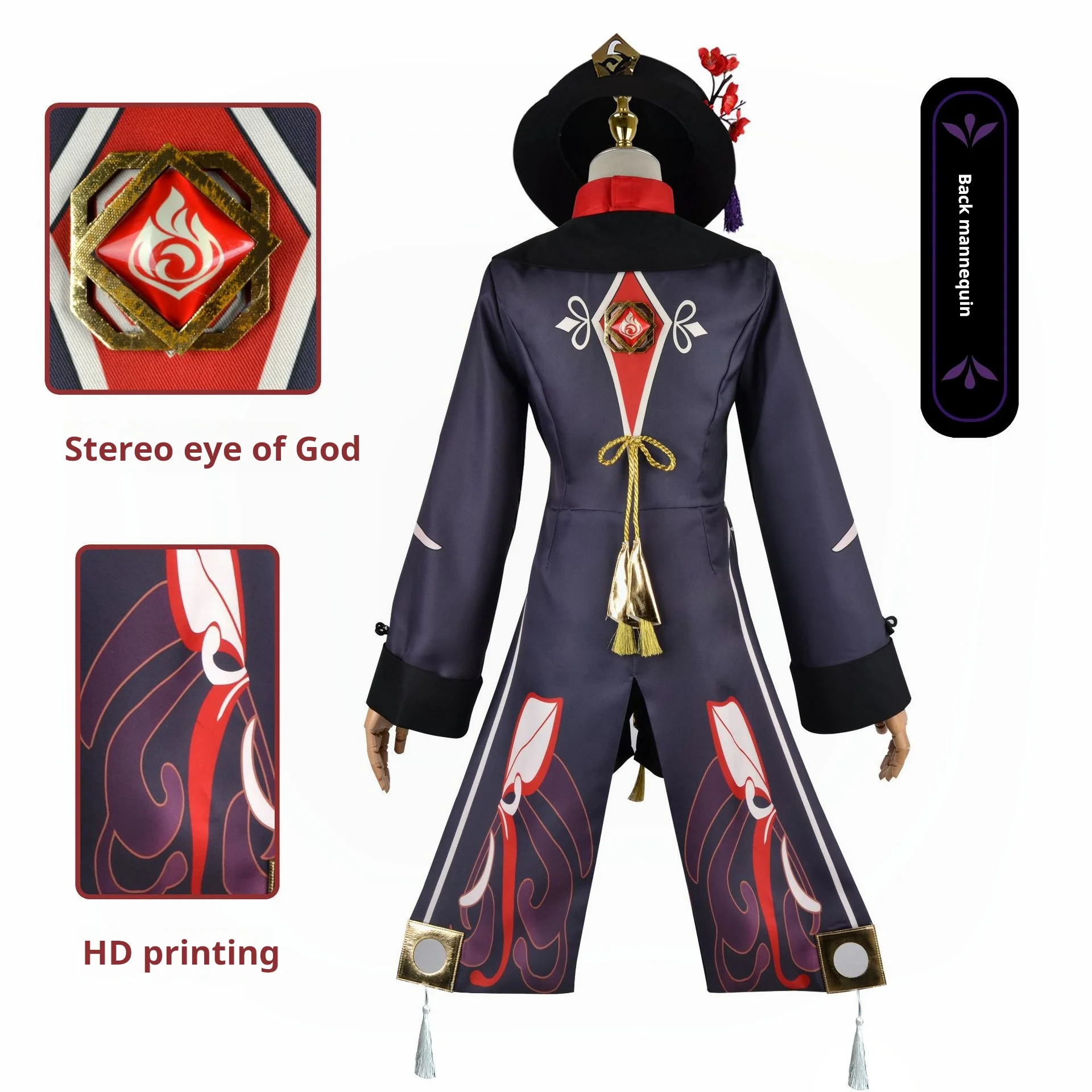 Official Hu Tao Cosplay Suit for Anime Game Genshin Impact Cosplay Clothes Ready to Ship