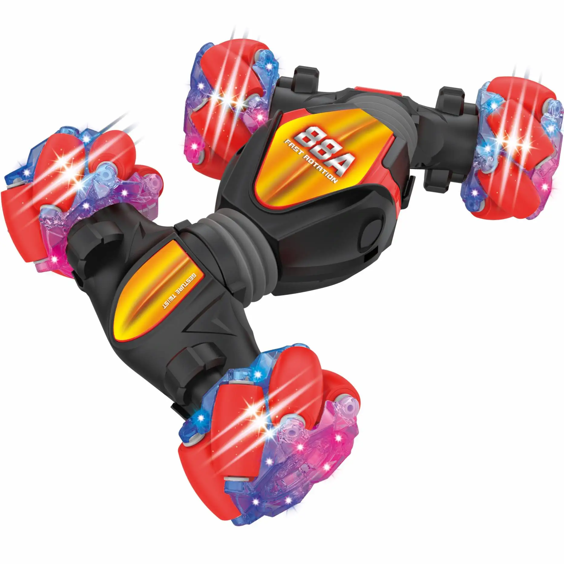 RC Stunt Car Toy Remote Control Car with 2 Sided 360 Rotation Gesture Sensor Toy Car 4WD Transform Off Road Vehicle for Boy Kids