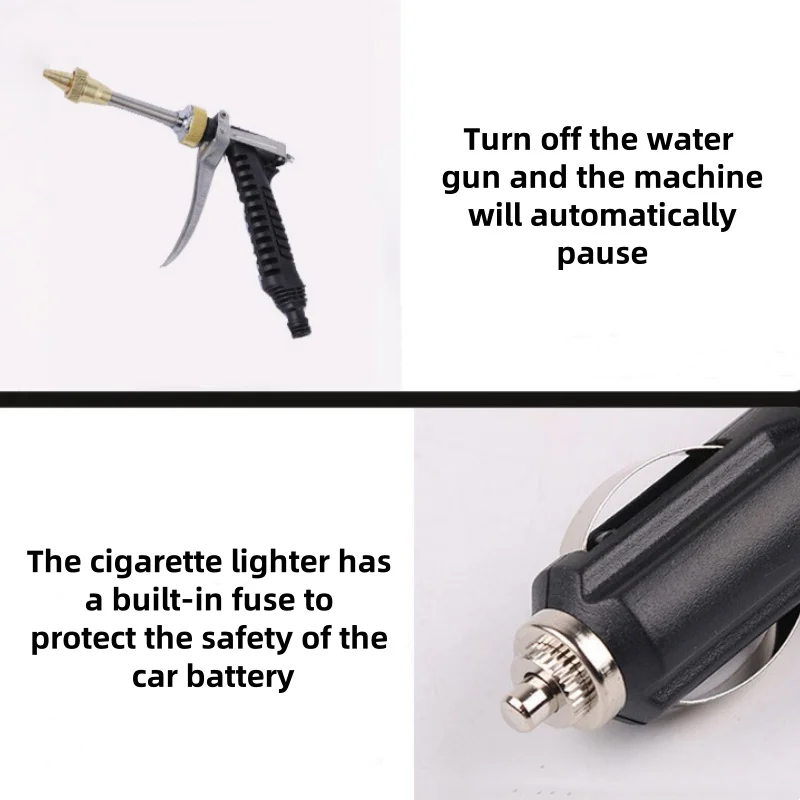 High Pressure Electric Self-Priming Portable Car Wash Pump 12V High-Pressure Car Washer Car Washing Machine