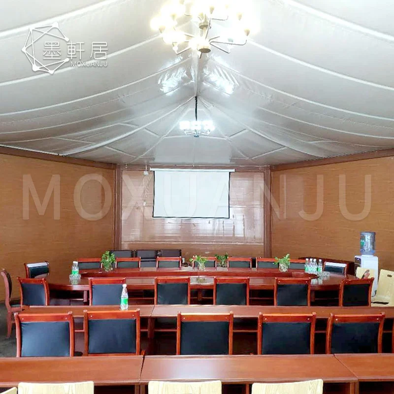 Wind Resistant Luxury Multi-Peak Family Glamping Safari Tent for Meeting Room