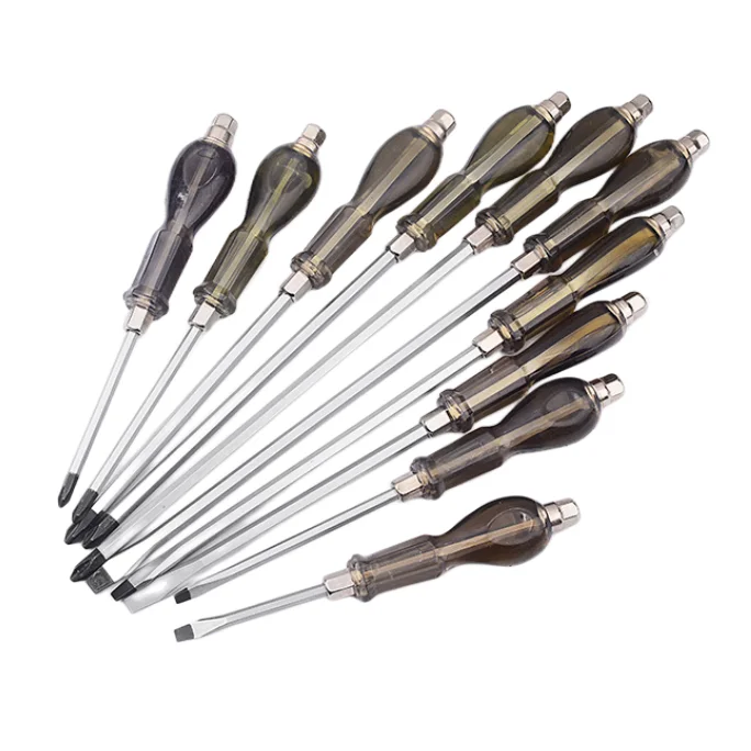 4-12 Inch Chrome Vanadium Steel PVC Handle Heavy-Duty Slotted Phillips Magnetic Demolition Screwdriver