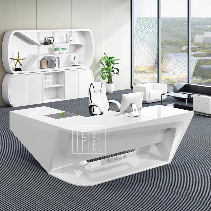 
Modern Design L Shaped Office Furniture Reception Desk Executive CEO Office Desk 