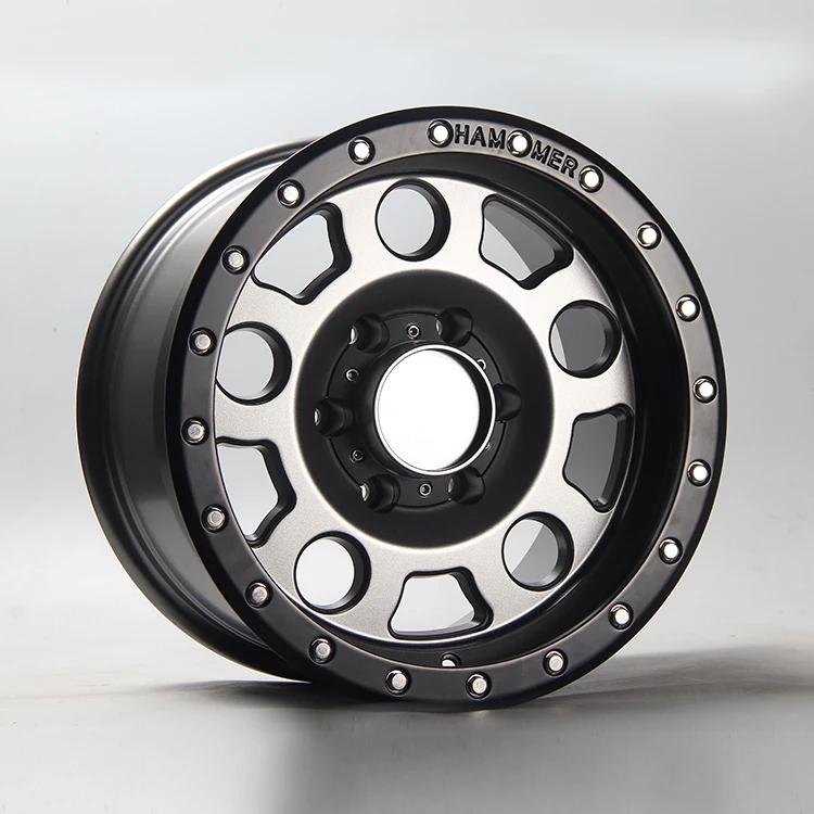 15 inch red undercut black machine face wheel rim