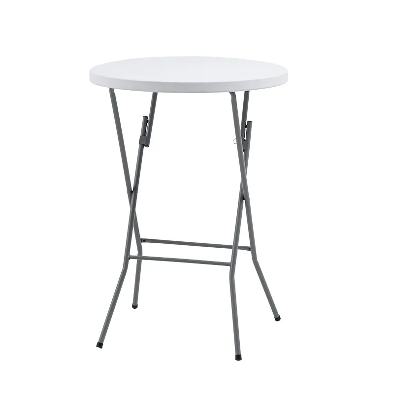 80x110cm Round table manufacturer camping wedding party hire plastic outdoor catering bar HDPE folding table