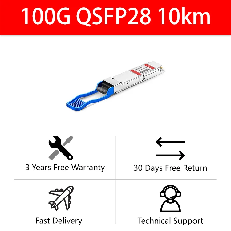 china suppliers QSFP28 LAN WDM4 100g optical fiber 10km lc smf transceives module compatible for huawei hpe qsfp-100g-lr4
