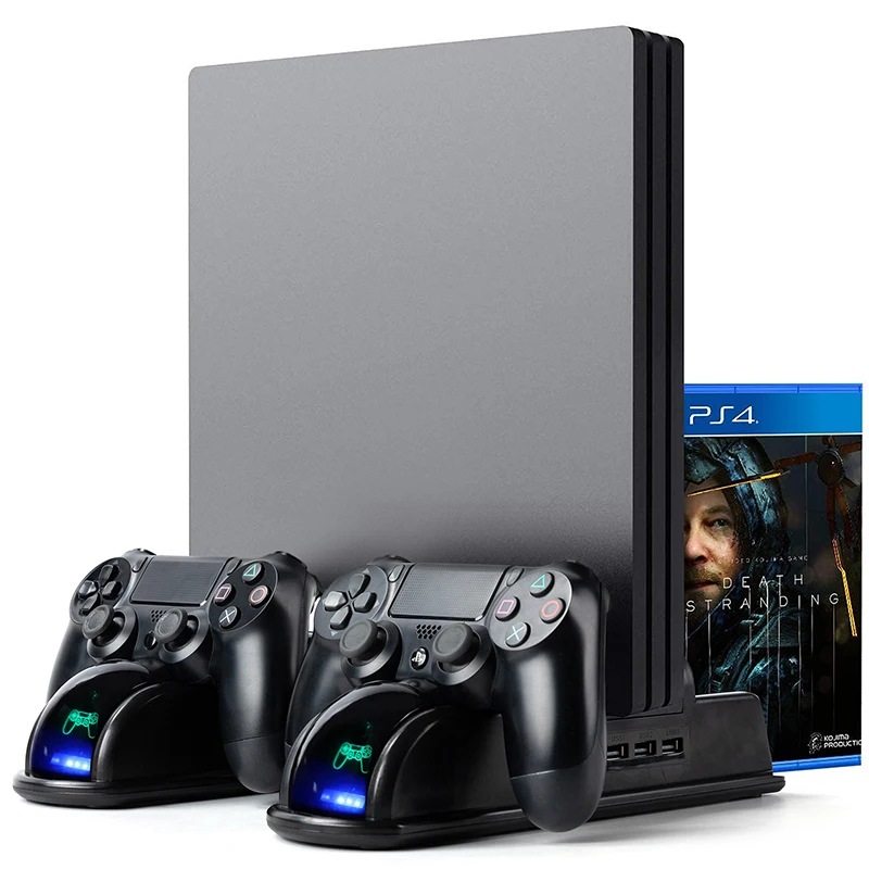 Горячая продажа Ps4/ Ps4 Pro/ тонкая консоль Verticale охлаждающая подставка контроллер Oplaadstation зарядная станция охлаждающий вентилятор