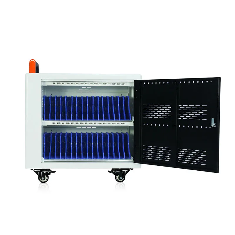 32 Ports USB Smart Single Open Door Tablet Charge Station Cabinet Trolley Charging Cart with Wheels