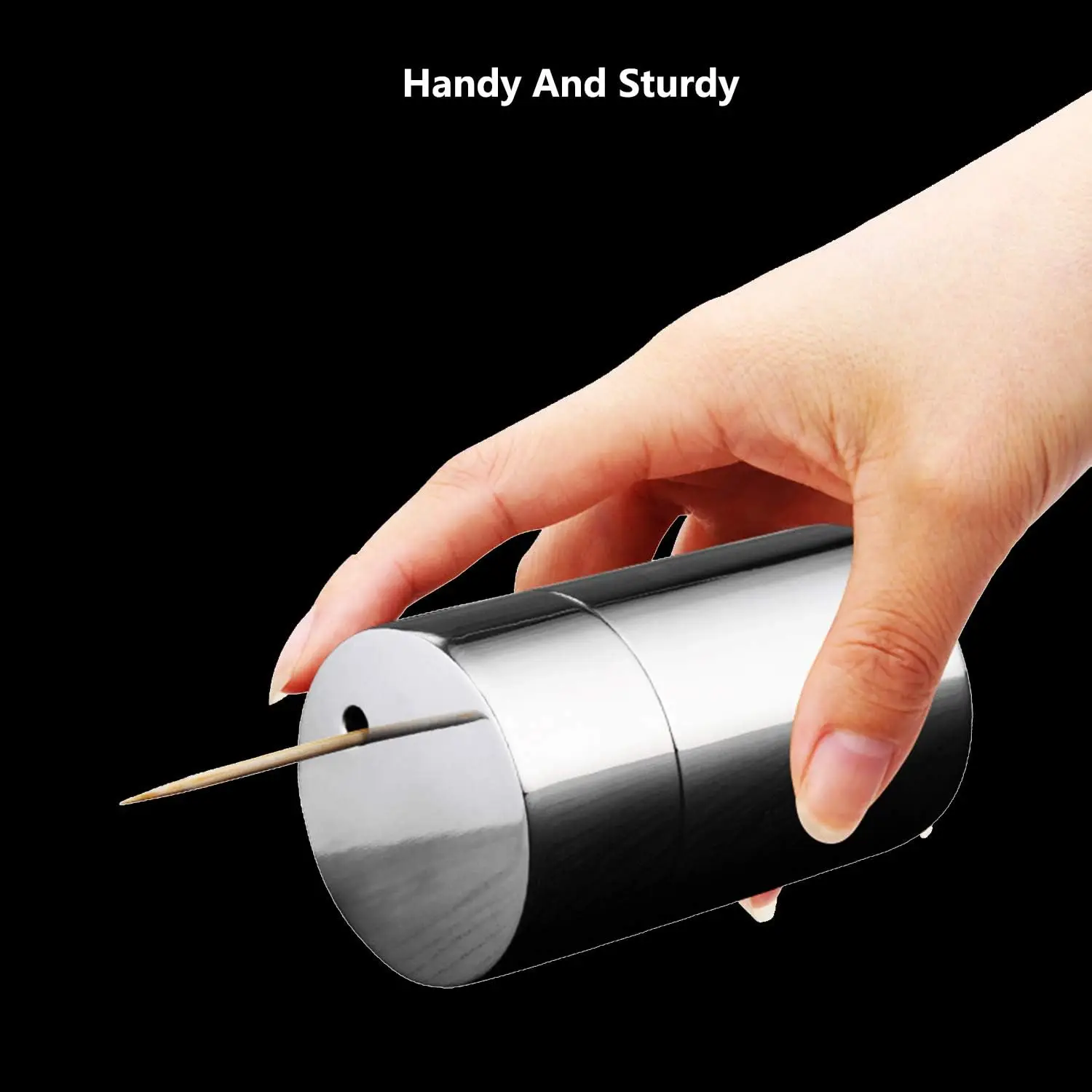 Kitchen tooth pick holder table decoration accessories toothpick dispenser wood needle toothpick holder stainless steel