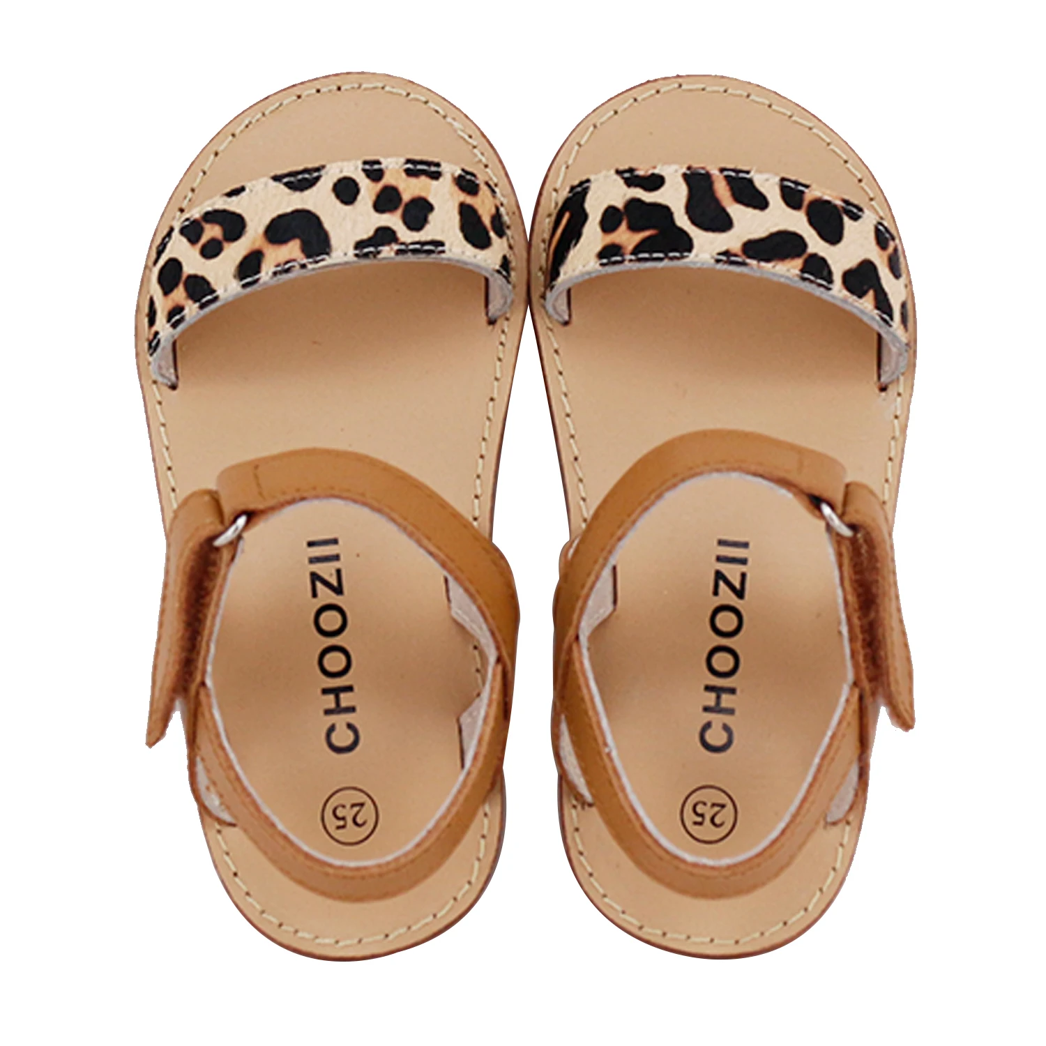 
2020 Choozii Guangzhou Factory Flat Sandals Kids Shoes Girls Fashion Style Leopard Print 
