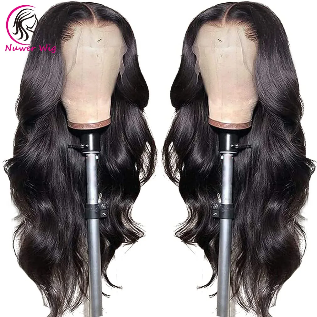 Body Wave 13x4 Transparent Lace Front Wigs Human Hair 180% Dentisy HD Frontal Wigs Pre Plucked with Baby Hair