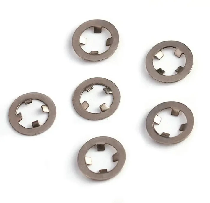 65mn Spring Steel Black Oxide Spn External Self-locking Round Flat Spring Push Nuts For Axis etainers Washer push On Fastener