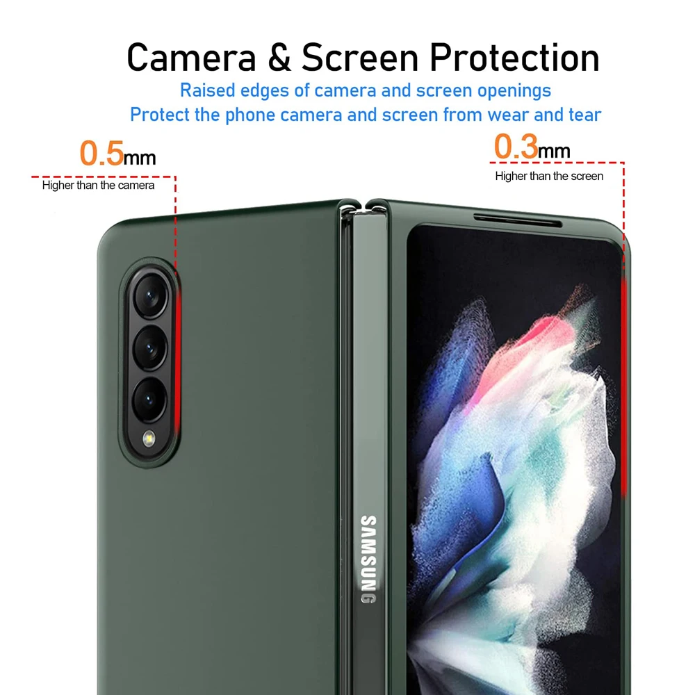 Original GKK Luxury Tempered Glass Leather Case For Sam-Sung Galaxy Z Fold 4 Full Protection Z Fold 3 Magnetic Stand Hard Cover