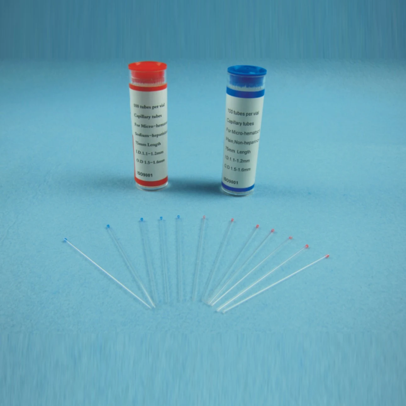 china supplier medical micro heparin non heparin non-heparinized hematocrit capillary blood tubes with without heparin