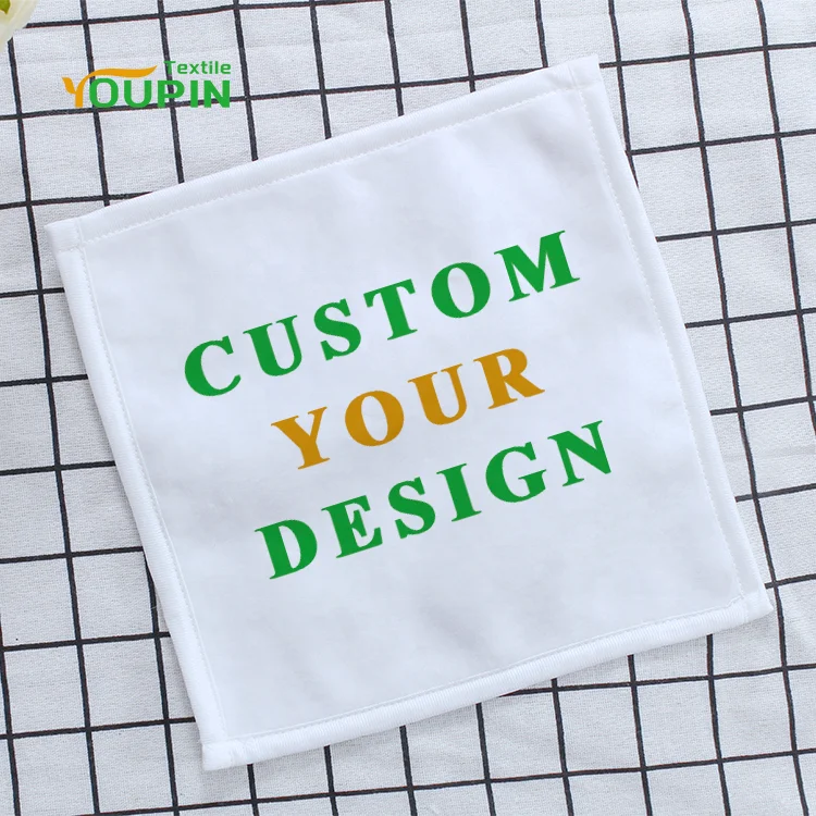 Polyester Cotton Hand Towels 15x15cm 20x20cm 25x25cm 30x30cm 35x35cm Sublimation White Washcloth for Children