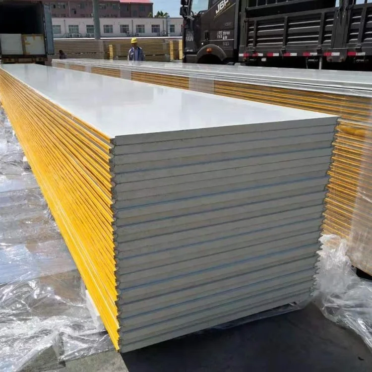 Exterior Steel Wall Cladding Building Material PU/PIR/Polyurethane Insulation Sandwich Panel