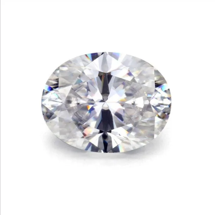 machine cut oval cut white gem stone for fashion jewelry