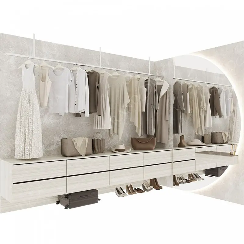 nepal simple fittings portable cloth pvc material 3-drawer wardrobe furniture with lock