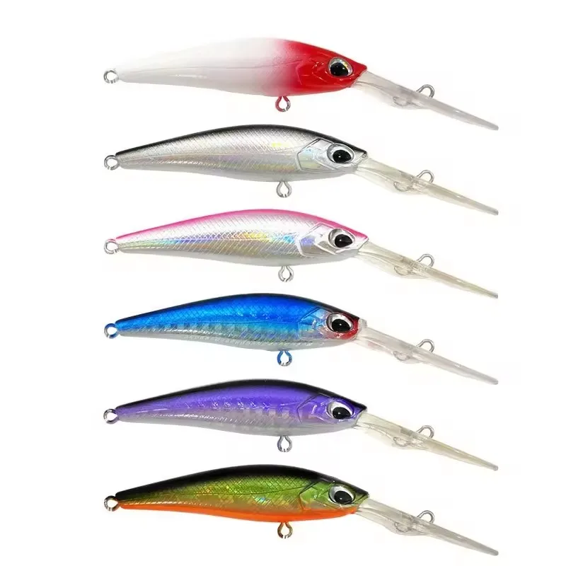 Langsheng NEW Fishing Bait  6 color  Deep Diving Pesca Long Lip Fishing Lures 3D Eyes Minnow Lure For Trolling Lures Baits