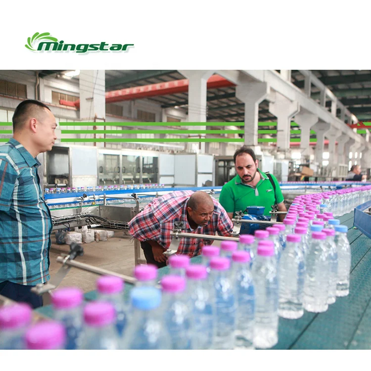 Fully automatic mineral water small milliliter bottle packing production juice liquid filling machine line