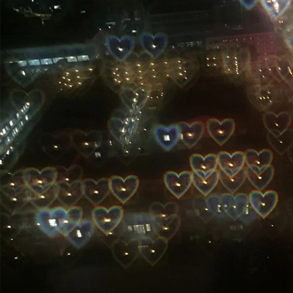 Make A2 A3 A4 A5 Square Heart Clear Lenses Novelty 3D EDM Diffraction Fireworks Gratings Film Sheets With Hearts Effect