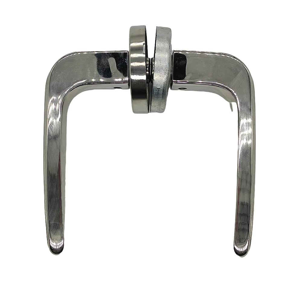 brushed nickel solid aluminium zinc alloy interior door handle modern home lever door lock handle
