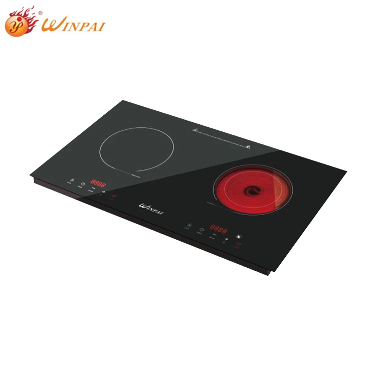 Fashion 2 Plate Burners Stove Infrared Cooktop Electronic Ceramic Cooker Built-in Double Induction Radiant Cooker