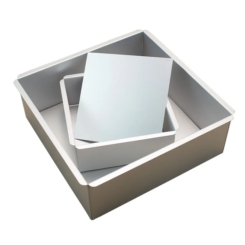Multilayer Birthday Wedding Cake Mold Aluminium Square Cake Pans Cake Baking Tin Mold Bakeware Set