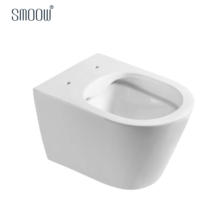 Space-saving design P-trap One piece Wash down Wall hung toilet with rimless