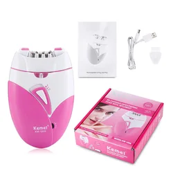 Kemei KM-189A Portable Blade Women Hair Remover Professional Painless USB Charging Rechargeable Electric