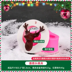 Eco Friendly Resin Charms Candle Mould Silicone Rubber Wax 3D Christmas Series Cake Candle Molds