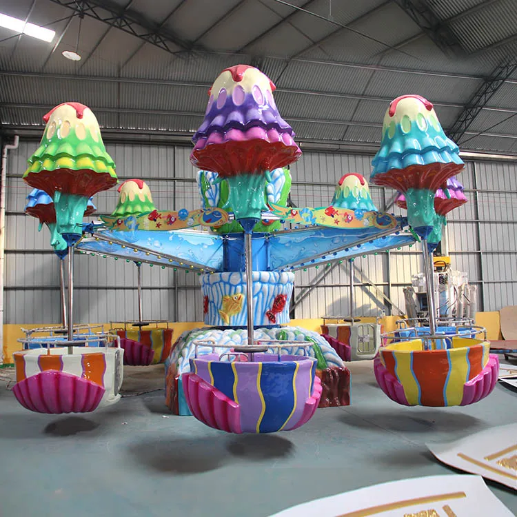 china direct cheap rotatable outdoor carnival ride other amusement park products Happy Jellyfish Rides for sale