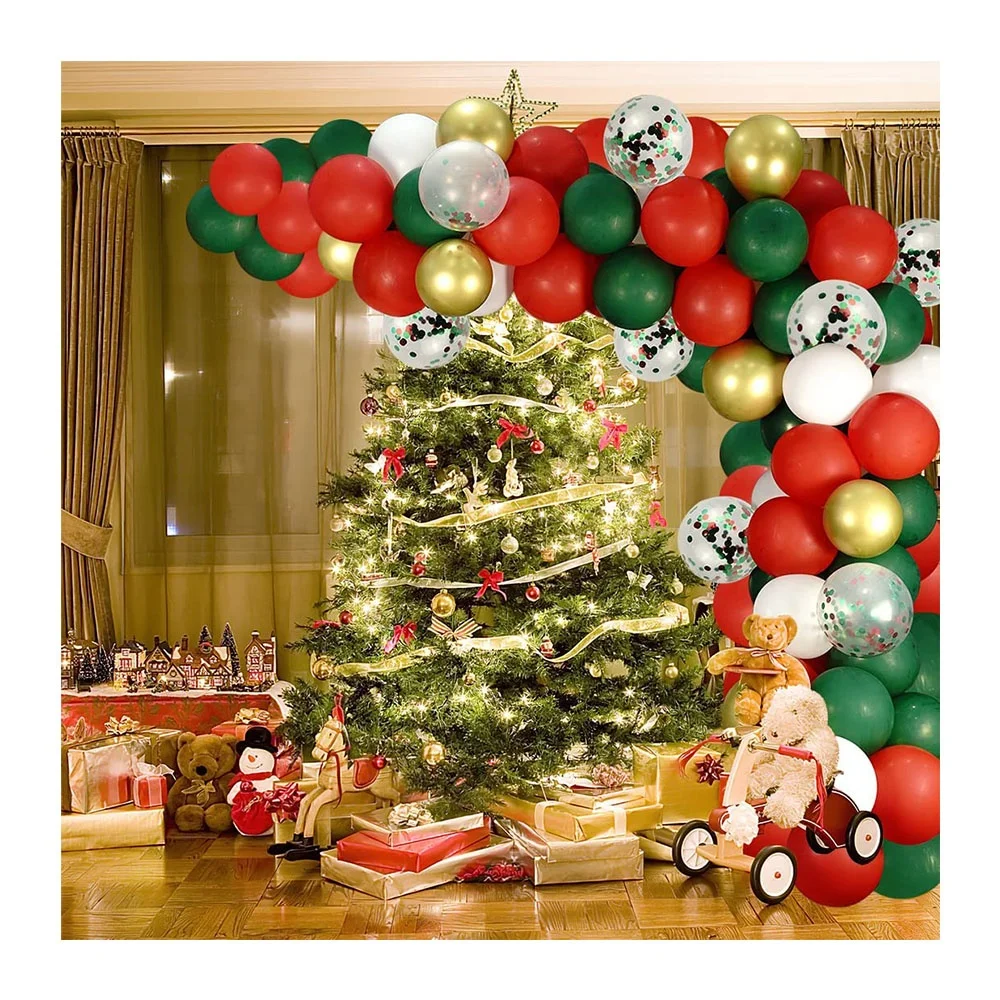 Diy Small Large Big Plain Pink Green White Balloon Garland Decorative Xmas Ornaments Artificial Christmas Wreath for Decor