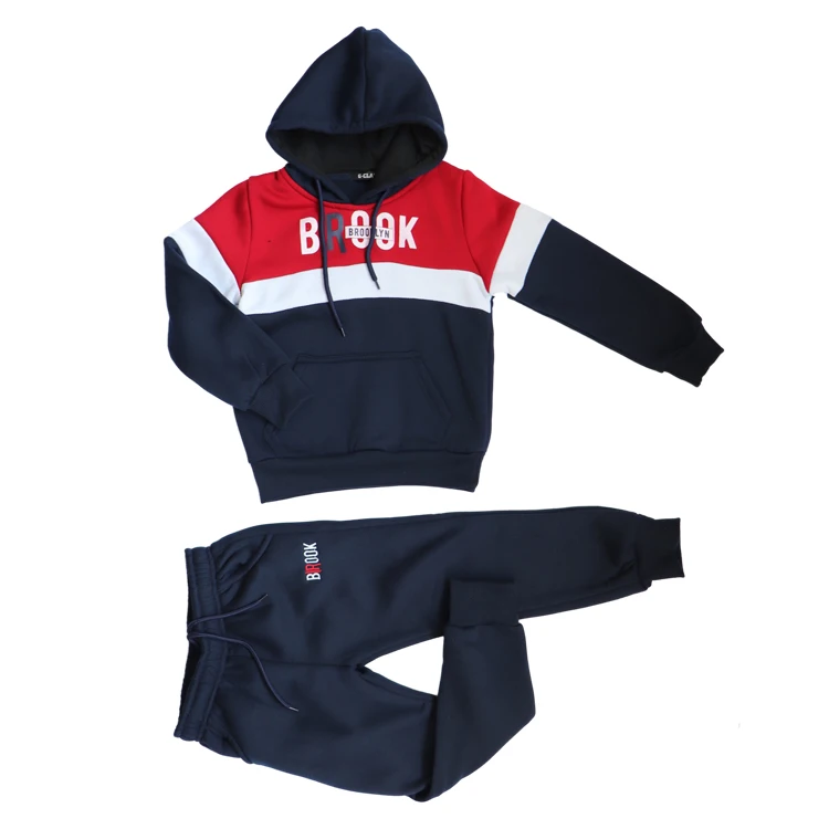 Заводская цена, низкий минимальный заказ, модный дизайн, большой детский комплект из 2 предметов с капюшоном с буквенным логотипом, детский наряд с логотипом, комплект одежды