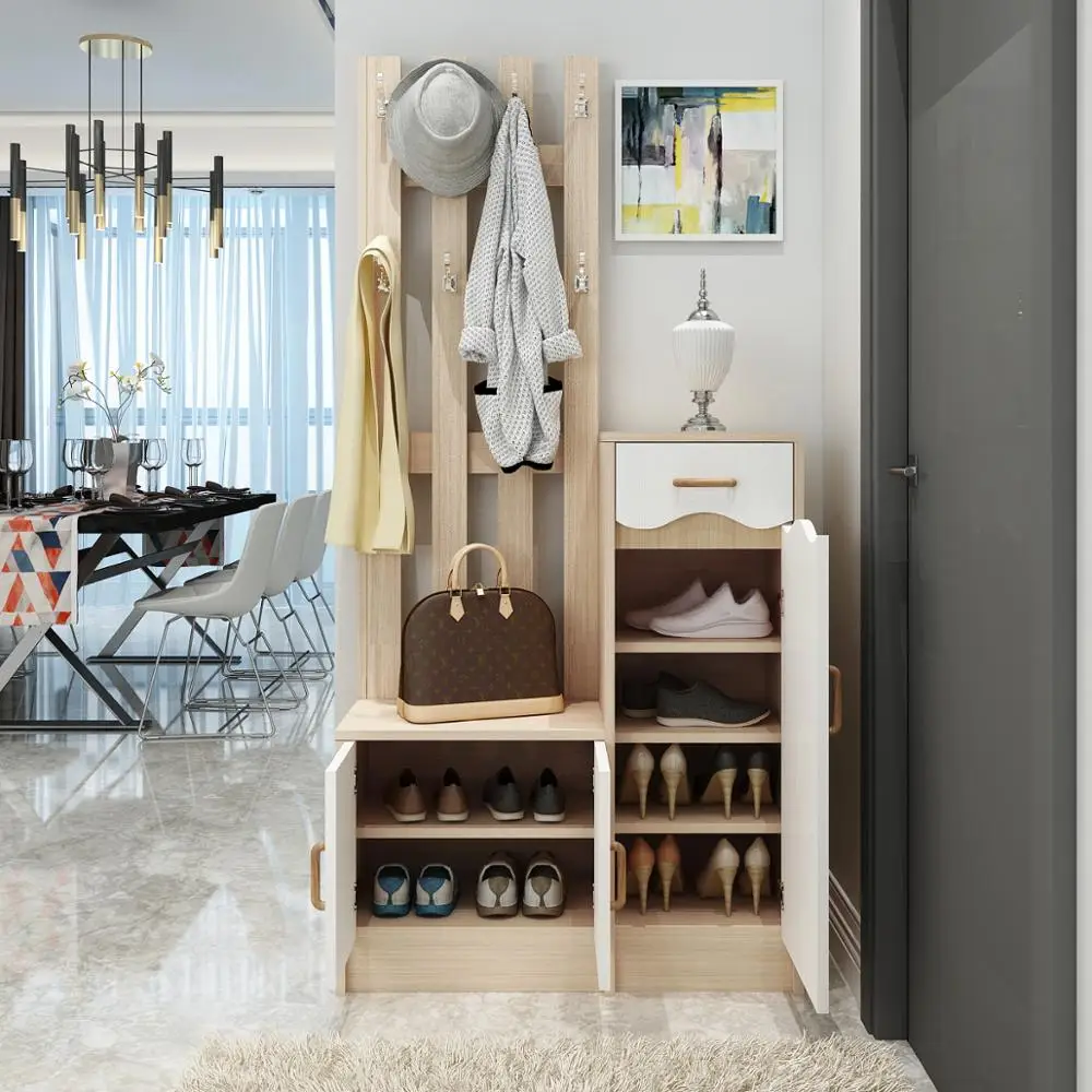 
Chinese manufacturer living room solid wood tall shoe cabinet 