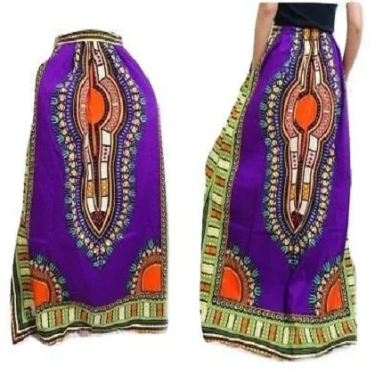 manufacturer of 100% cotton Wholesale African Traditional Fashion Dashiki Skirt for women Female Ladies