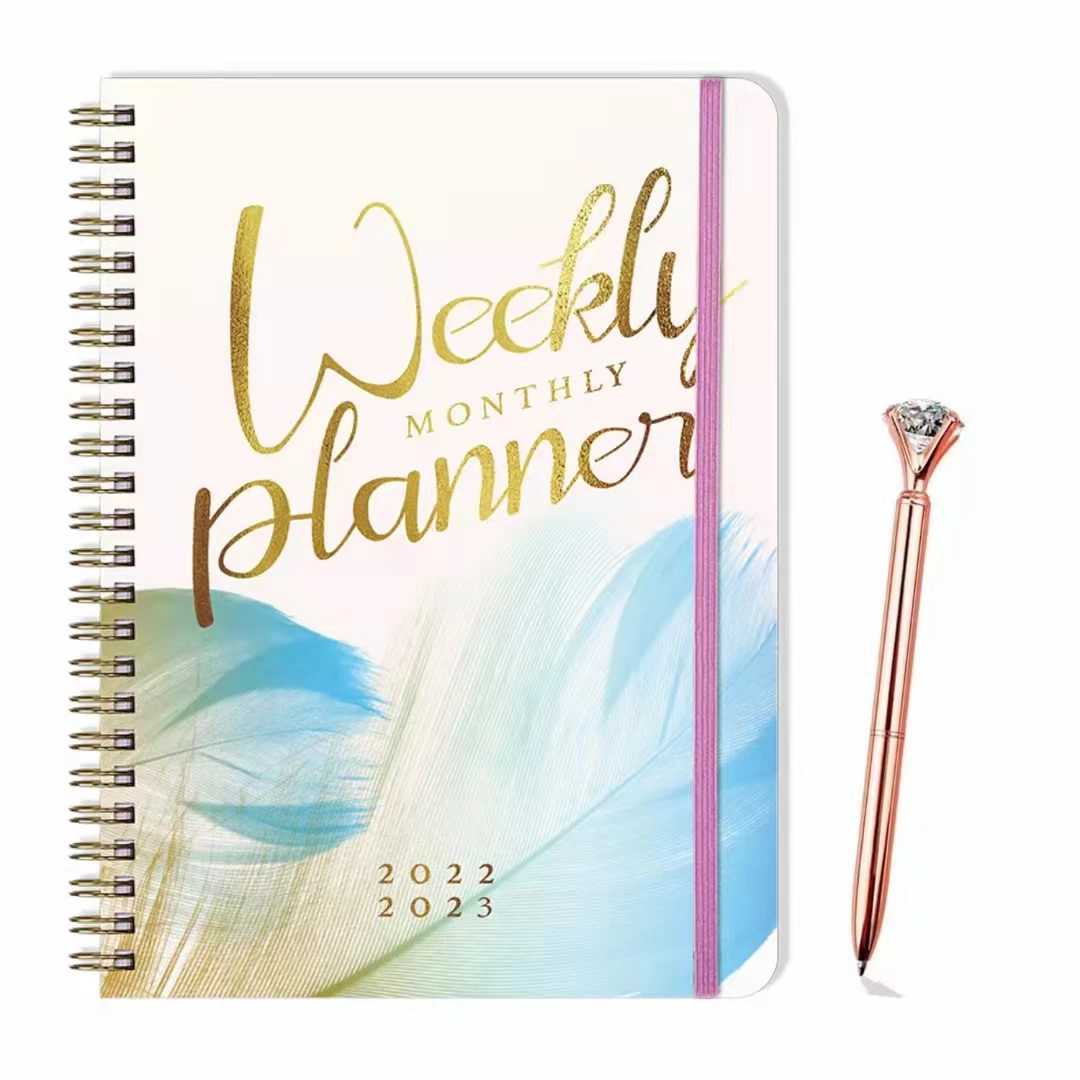2023 new design luxury a5 4 in 1 journal stationery diary notebook and with pen gift set box customized logo usb