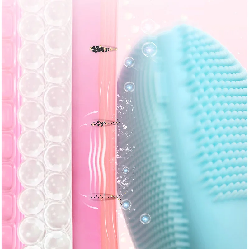  Wholesale Private Label Deep Pore Face Rechargeable Ultrasonic Electric Silicone Facial Cleansing