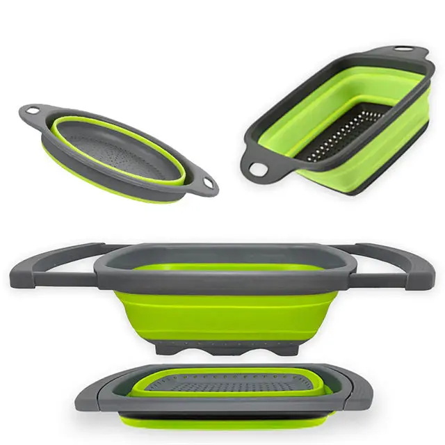 New Multiuse Filters Drain Rack Basket Extend Mini Kitchen Sink Fruit Washing Bowl Collapsible Kitchen Drain Basket