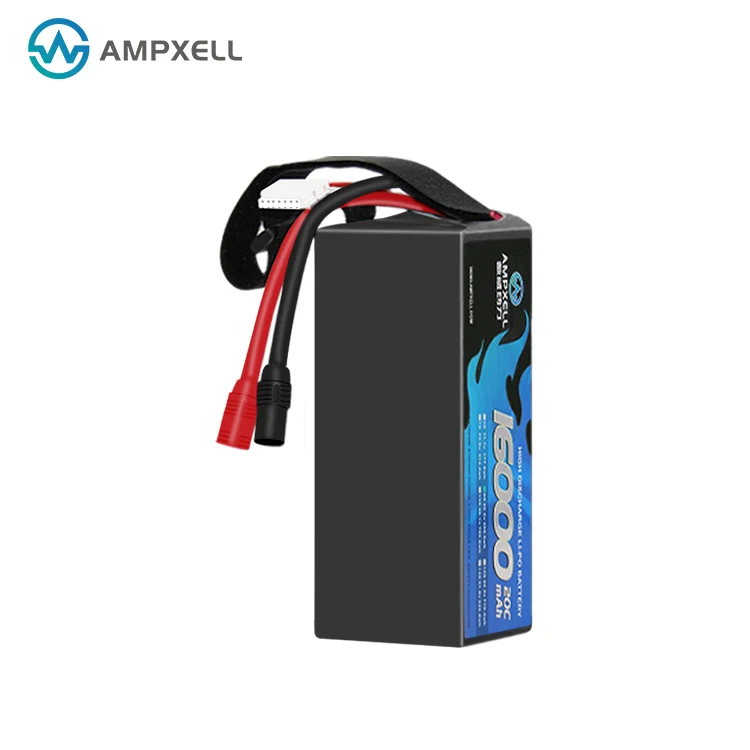 AMPXELL OEM/ODM 16000mAh 22.2V 6S 20C High Discharge Rating Smart Agriculture Drone Battery Lipo Batteries Pack