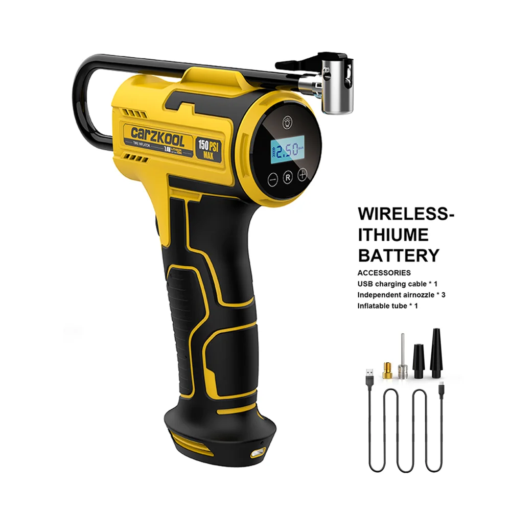 Liuyang5622 Handheld portable inflator electric car tire air pump mini car tyre inflators cordless car air compressor