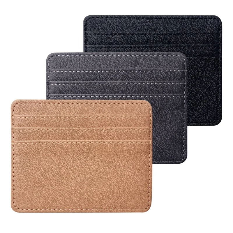 2022 New Arrival Minimalist Card Holder Case Custom Design PU Leather Rfid Blocking Card Holder