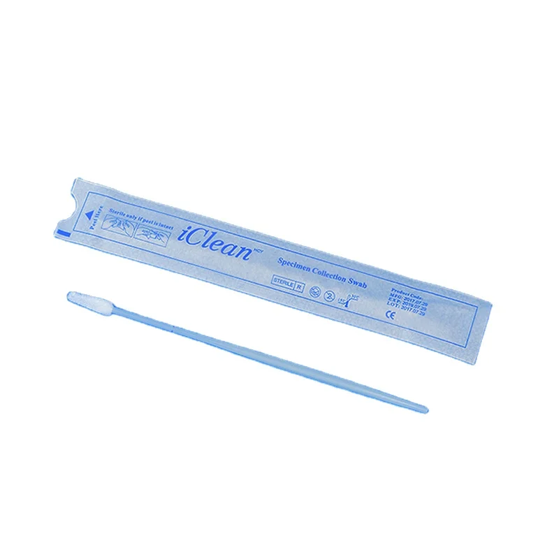 Nasal swab flocked sterile collection system with flocked nasal swab