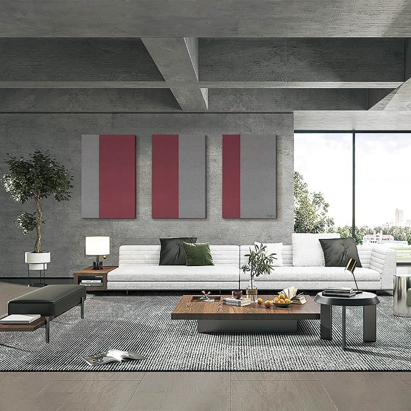 Soundbox 12mm-1200mm-2400mm polyester acoustic fiber track panels with led insulation acoustic material panel wall soundproof