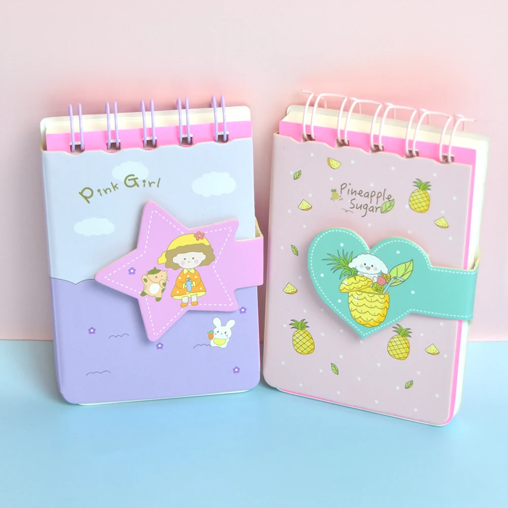 HR New Design Cartoon Cute Back To School Composition Daily Mini Memo Pad Weekly Agenda Planner Spiral Notebook For Students