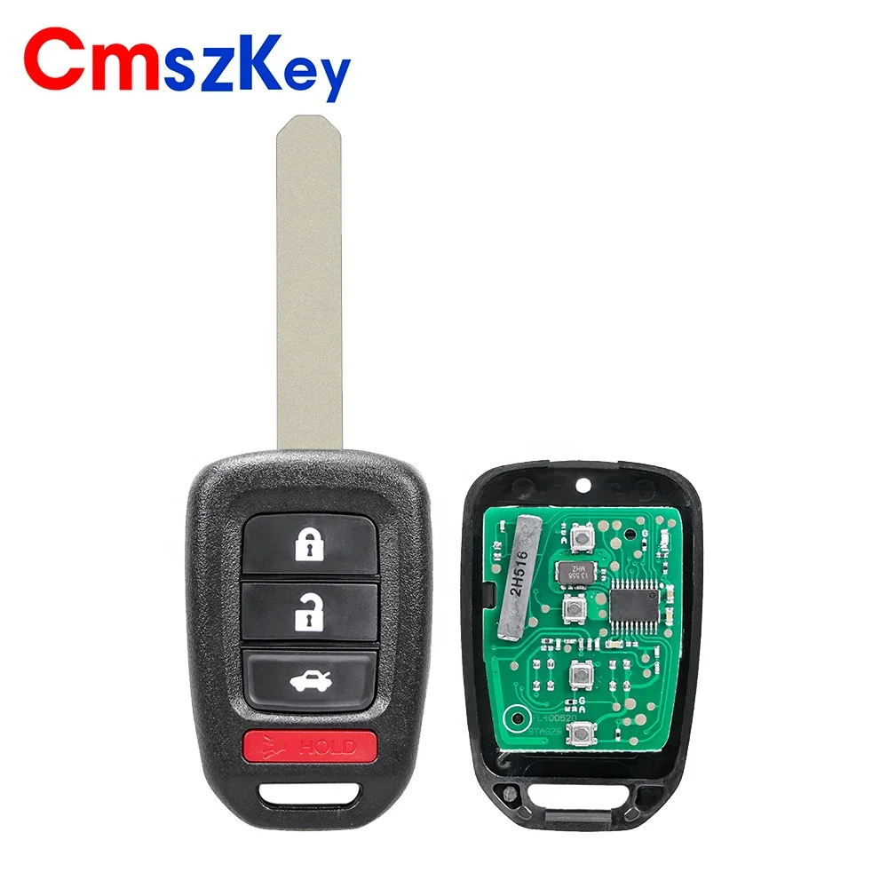 For Honda 2016-2020 Accord Civic CRV  4 BTN Remote Key  Fob 433Mhz  47 Chip  MLBHLIK6-1TA
