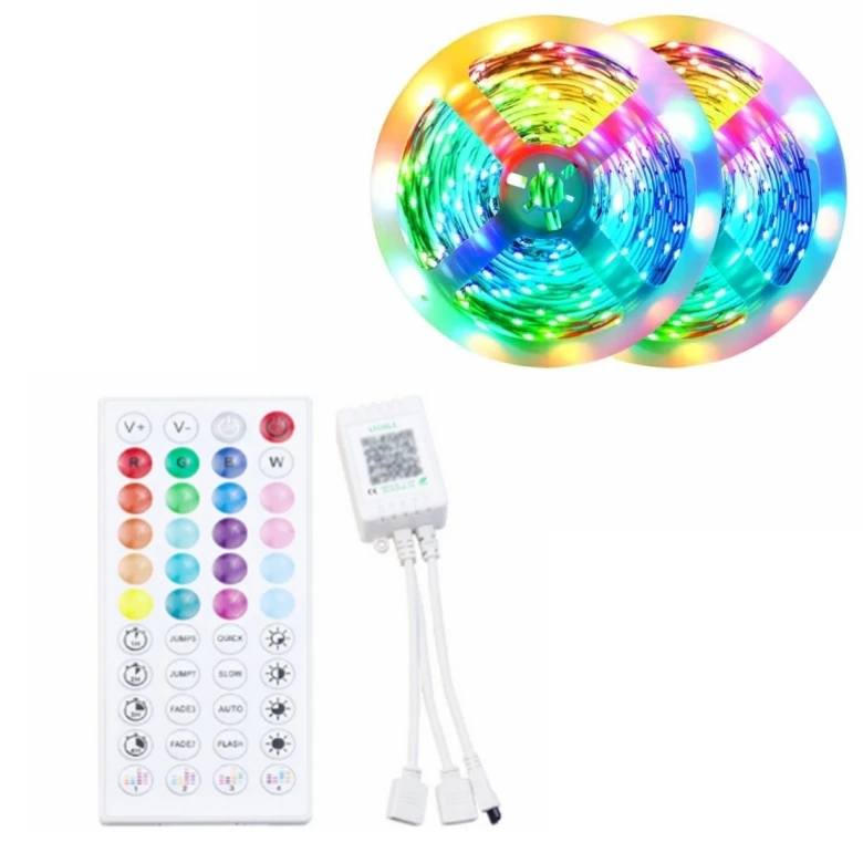 Alibaba supplier: New Full Kit 20M 5050 RGB LED Strip Light+Power adapter+44 Key Remote China LED strip kit/set