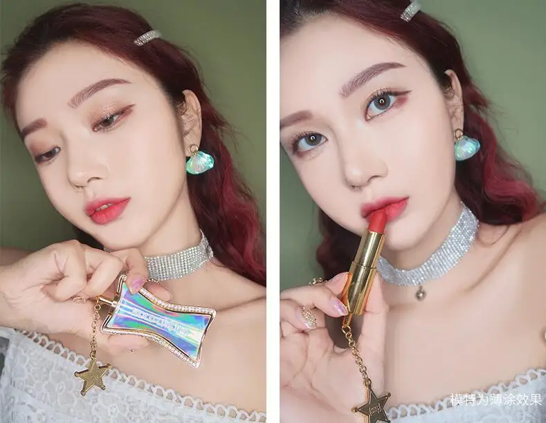 OEM Glamorous Glossy Beautiful Butterfly Shape  Lipstick Contained Natural Essential Oil Lipstick