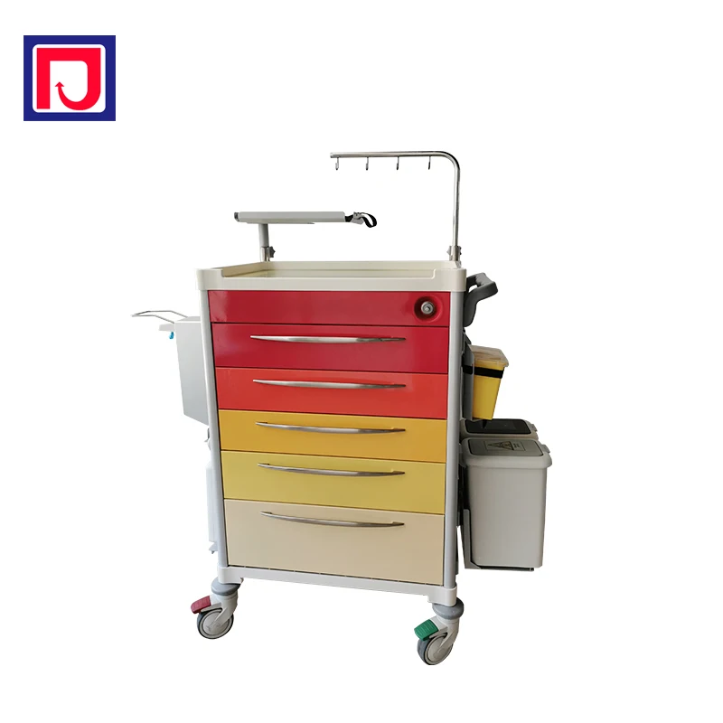 Twin Wheel Castor Hospital Emergency Trolley